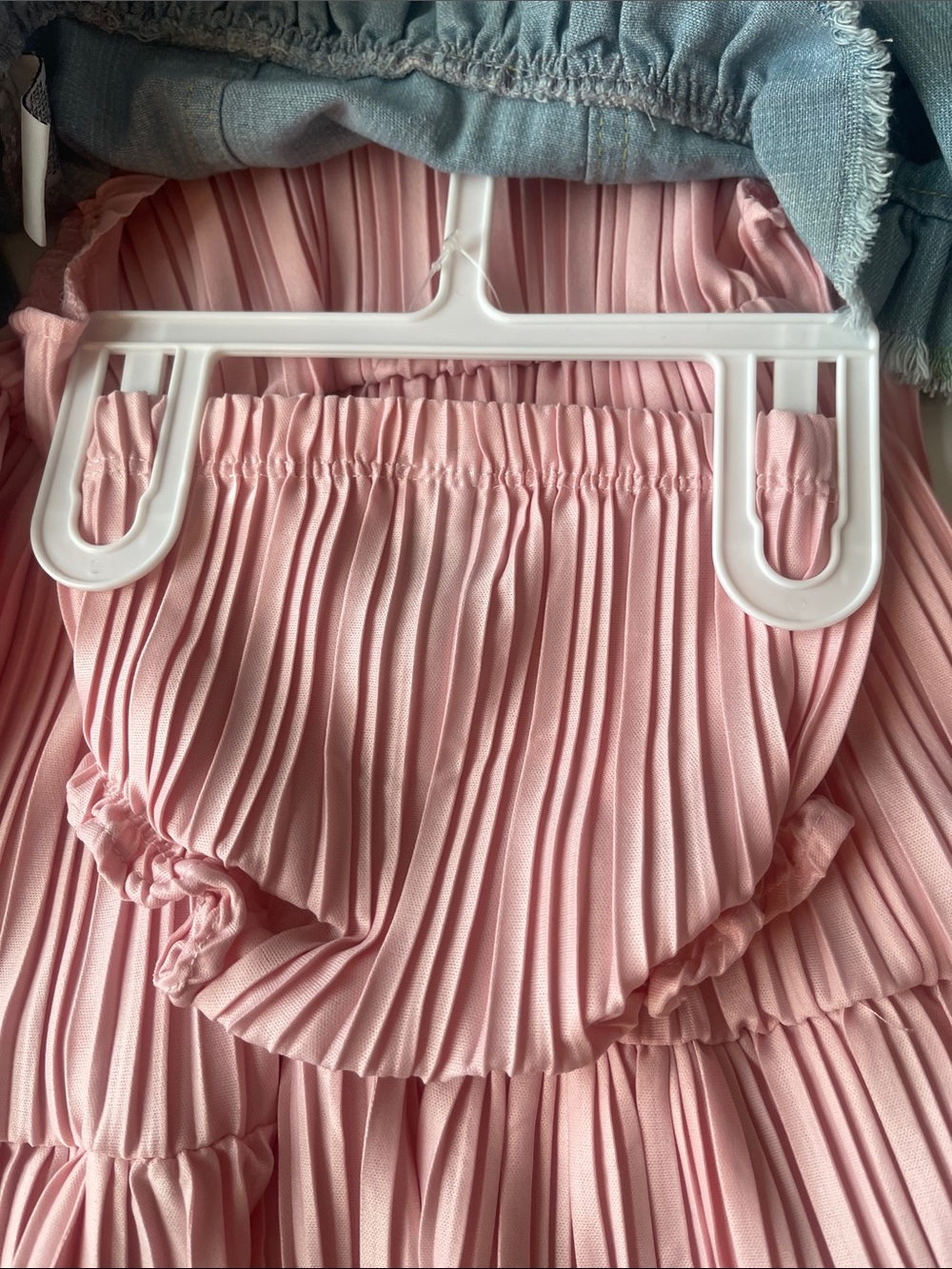 Nanette Baby Light Blue Denim Jacket with Pink Dress - Picture 5 of 7